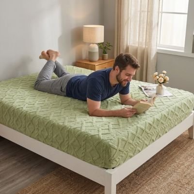 drap housse matelasse