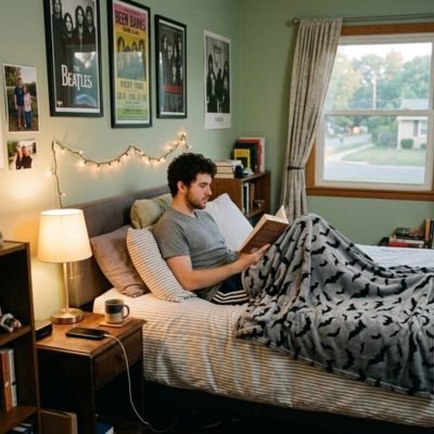 Couverture utilisable sur le canapé, au lit, pour la lecture ou les moments de détente quotidiens
