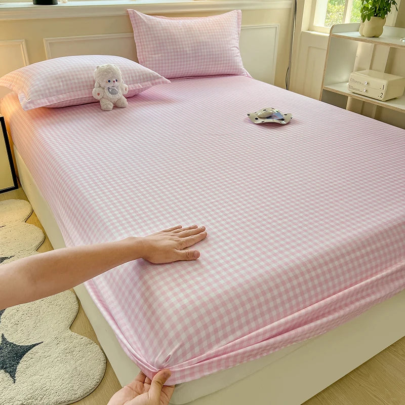 drap housse rose
