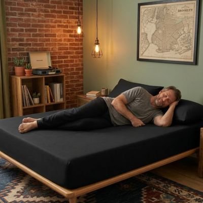 drap-housse-tissu-elastique-s'adapte-parfaitement-matelas 