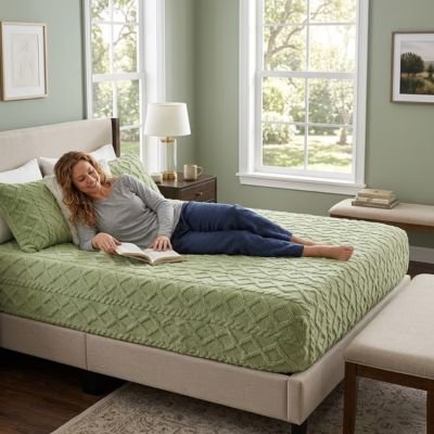 drap housse vert anis 