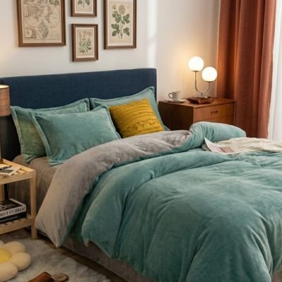 housse couette flanelle douce chaleureuse
