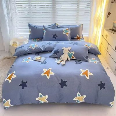 housse couettes etoiles colorees